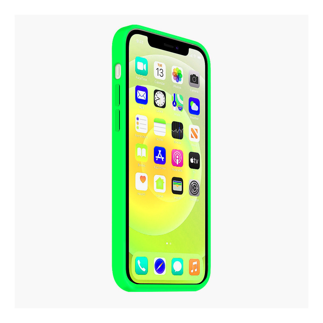 Coque Silicone Moxie BeFluo Fine et Légère pour iPhone - Vert fluo