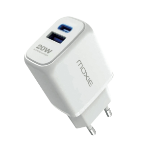 Chargeur Secteur charge rapide avec 1 sortie Type-C et 1 sortie USB-A