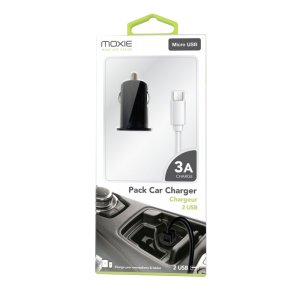 Pack Chargeur voiture + Câble data Micro-USB