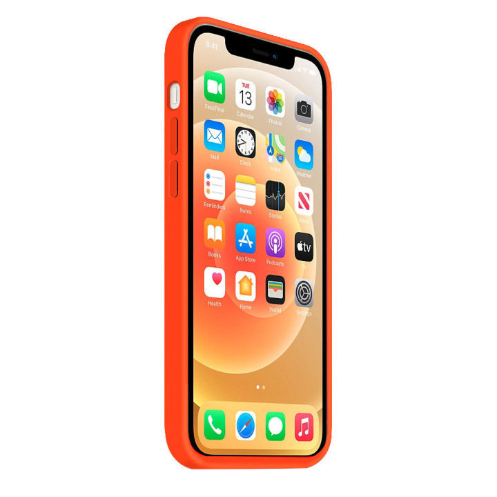 Coque Silicone Moxie BeFluo Fine et Légère pour iPhone , Intérieur Microfibre - Orange Sunset