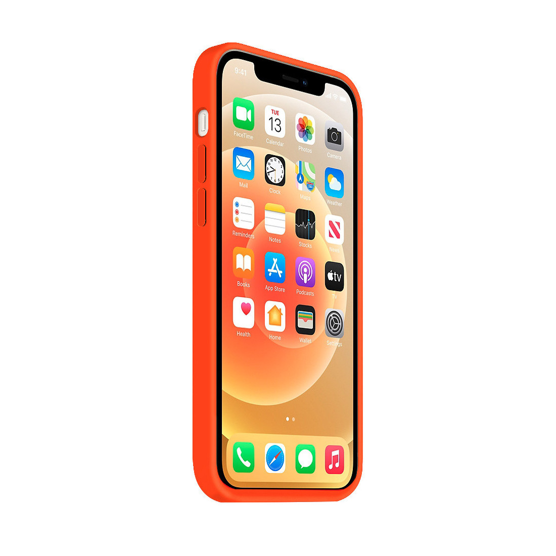 Coque Silicone Moxie BeFluo Fine et Légère pour iPhone , Intérieur Microfibre - Orange Sunset