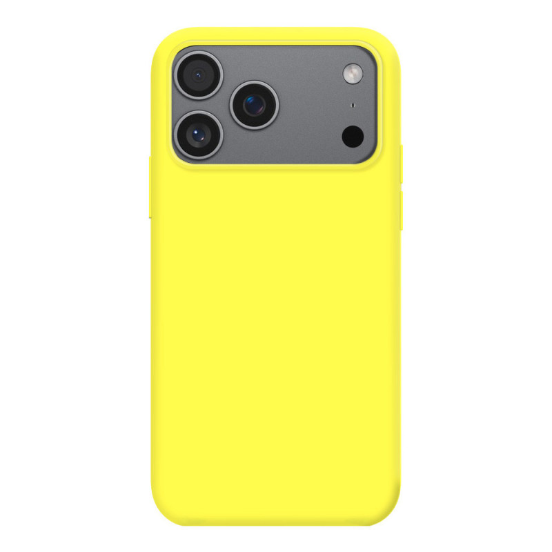 Coque Silicone Moxie BeFluo Fine et Légère pour iPhone - Jaune fluo