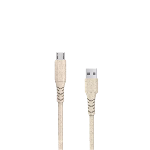 Cable data Micro USB Green energy 1.2M en plastique recyclé