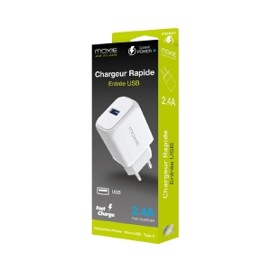 Chargeur Secteur Fast charge avec 1 sortie USB