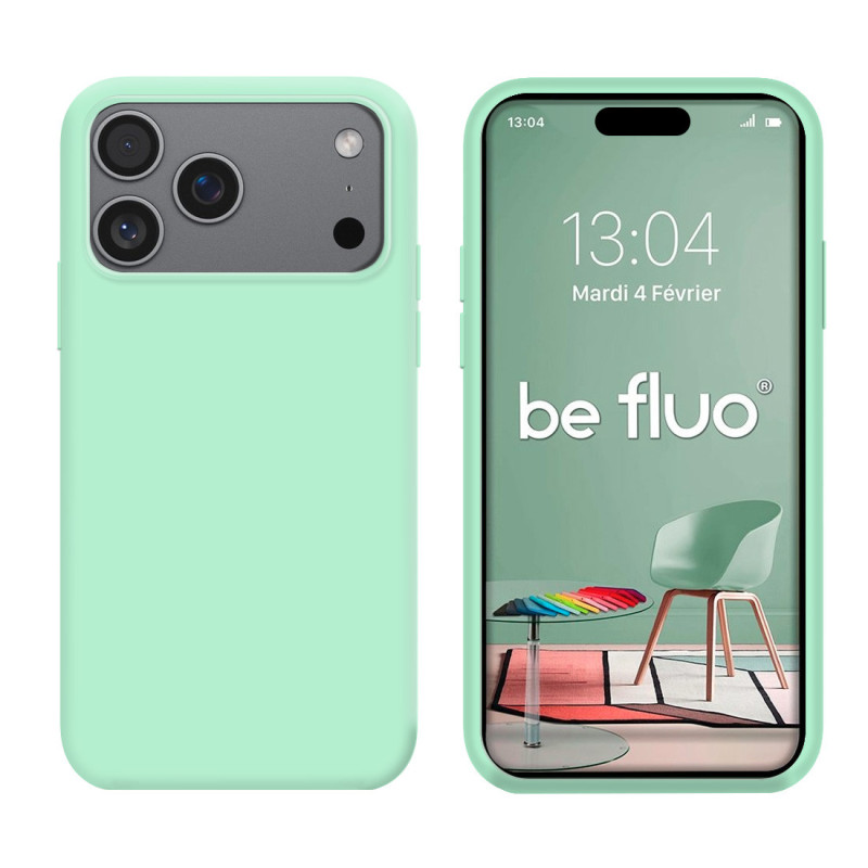 Coque Silicone Moxie BeFluo Fine et Légère pour iPhone - Menthe poivrée