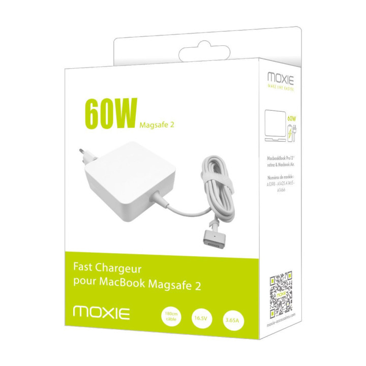 Chargeur Compatible Macbook connectique MagSafe 2  - puissance 60W