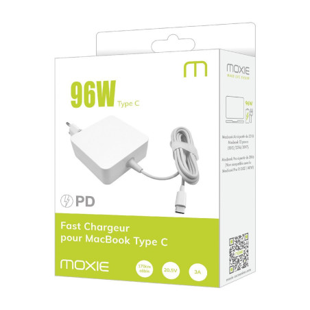 Chargeur Compatible Macbook connectique Type-C  - puissance 96W