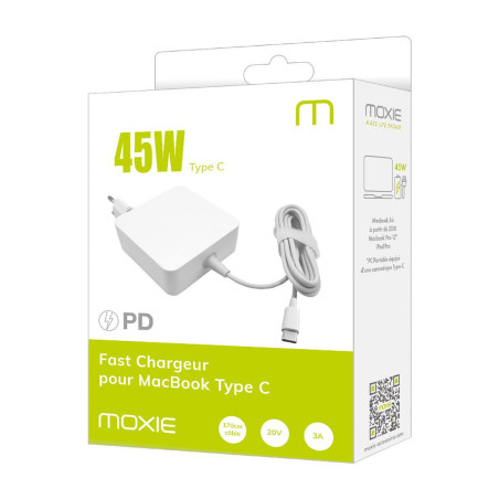 Chargeur Compatible Macbook connectique Type-C  - puissance 45W