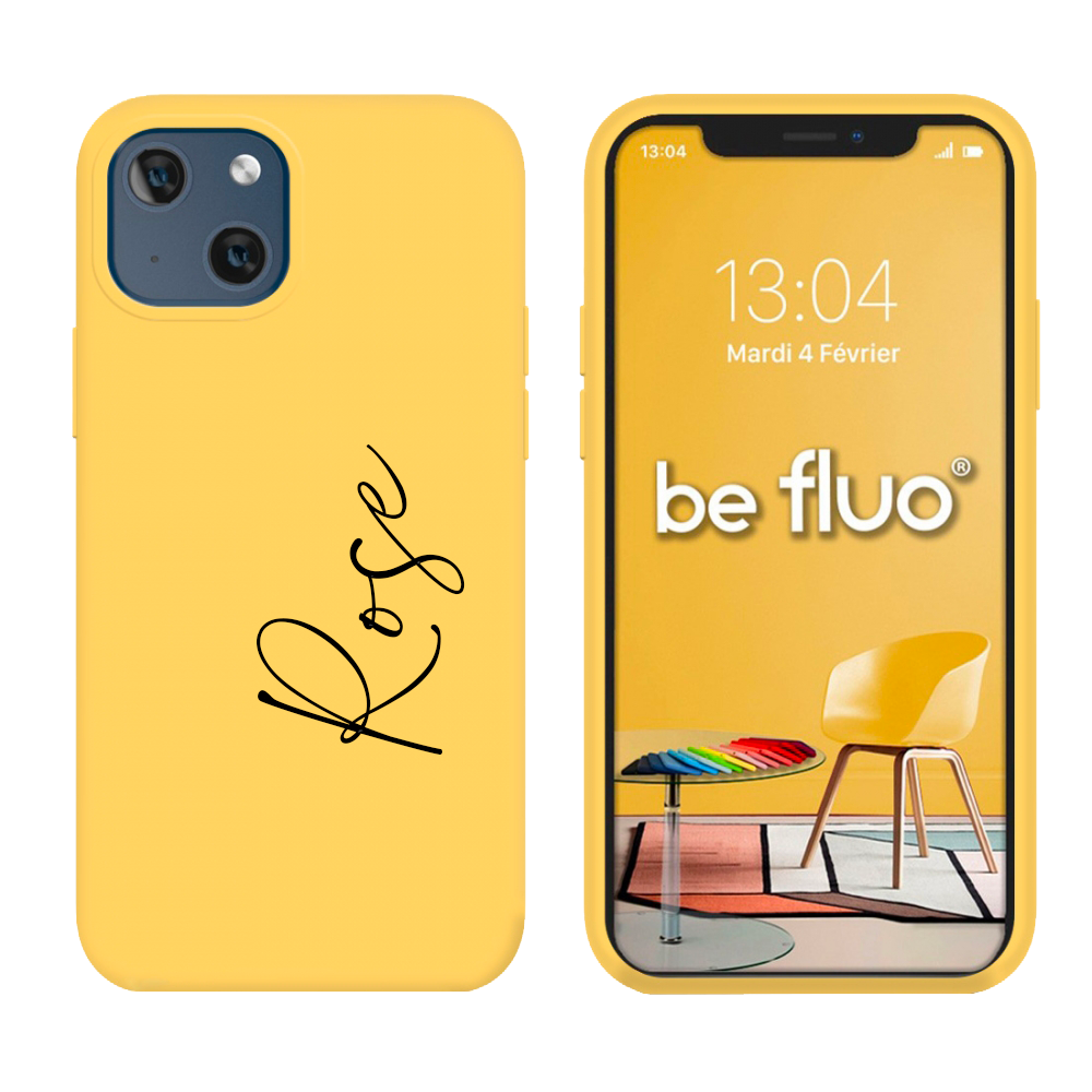 Coque Silicone jaune personnalisée - serie Lula