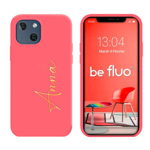 Coque Silicone rose personnalisée - serie Lula