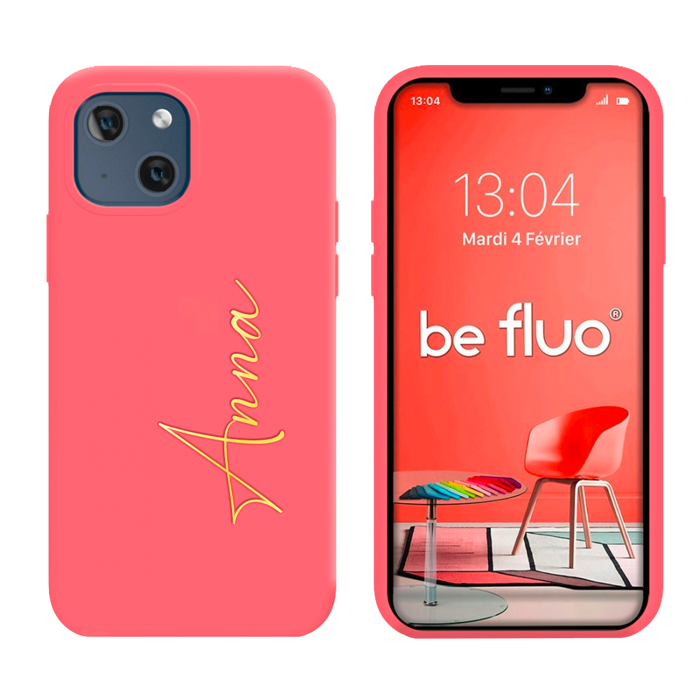 Coque Silicone rose personnalisée - serie Lula