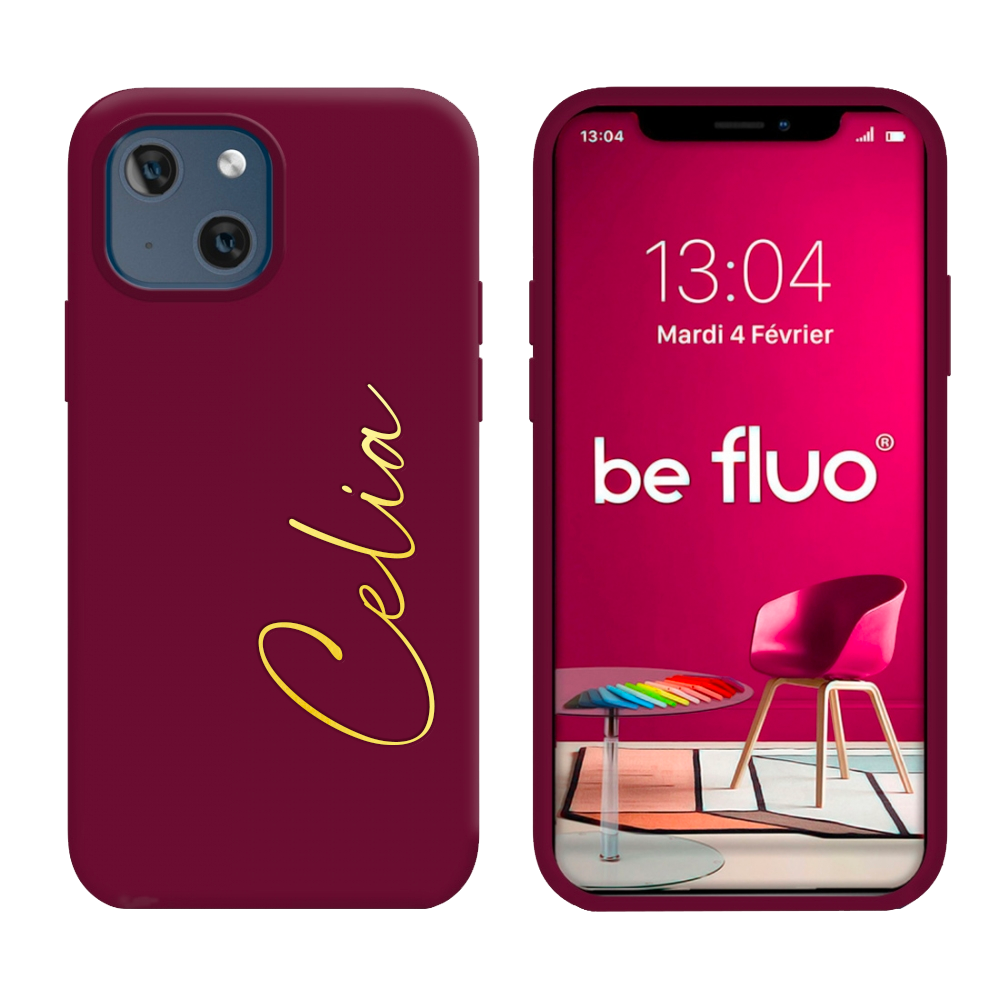 Coque Silicone Lie de vin personnalisée - serie Lula