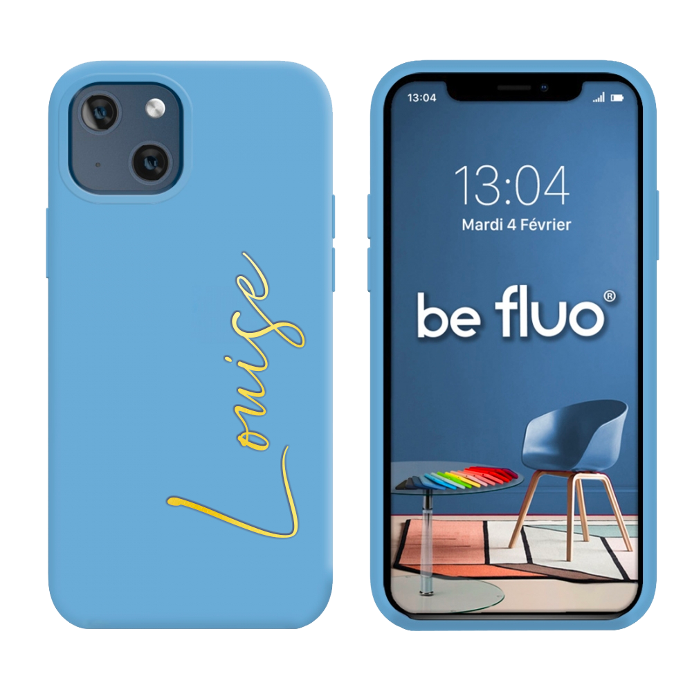 Coque Silicone Bleu Acier personnalisée - serie Lula