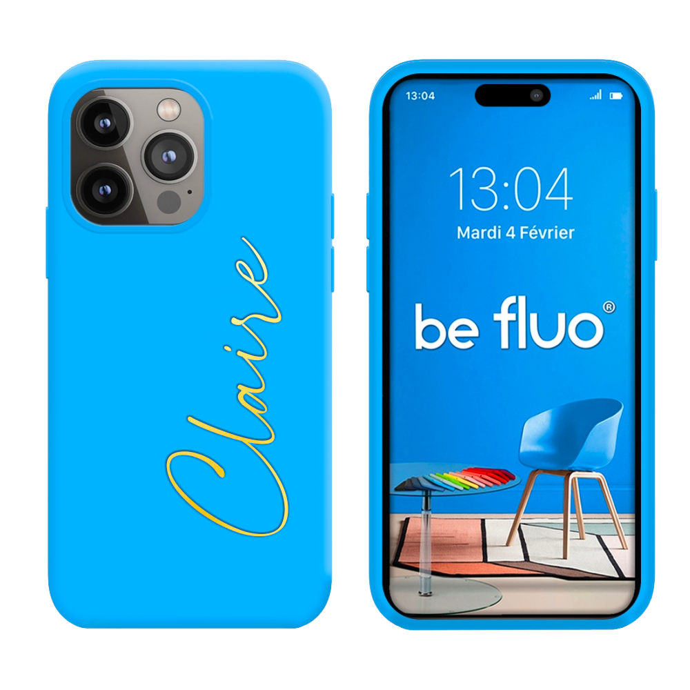 Coque Silicone Bleu Clair personnalisée - serie Lula