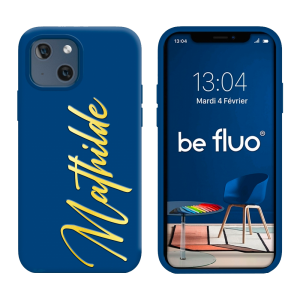 Coque Silicone Bleu Marine personnalisée - serie Lula