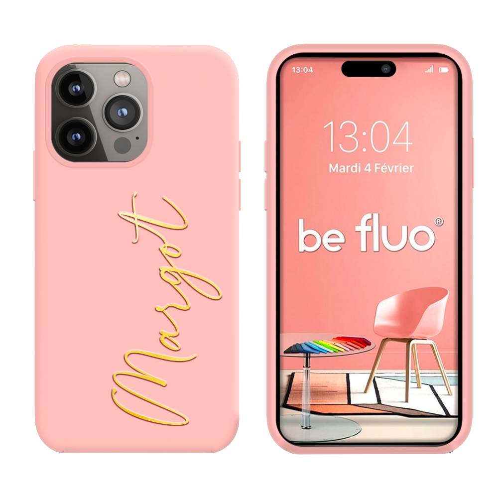 Coque Silicone Rose clair personnalisée - serie Lula