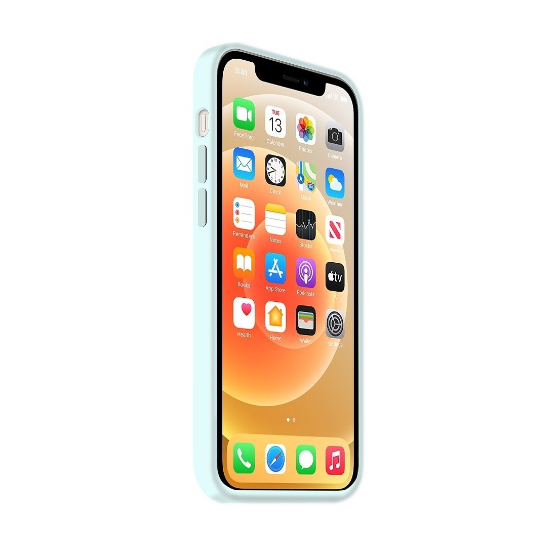 Coque Silicone Moxie BeFluo Fine et Légère pour iPhone, Intérieur Microfibre - Bleu glacier
