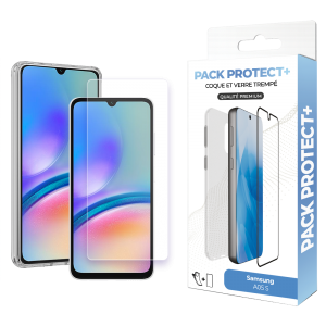 Pack de protection pour Samsung Galaxy A05s - Coque de protection + verre de protection