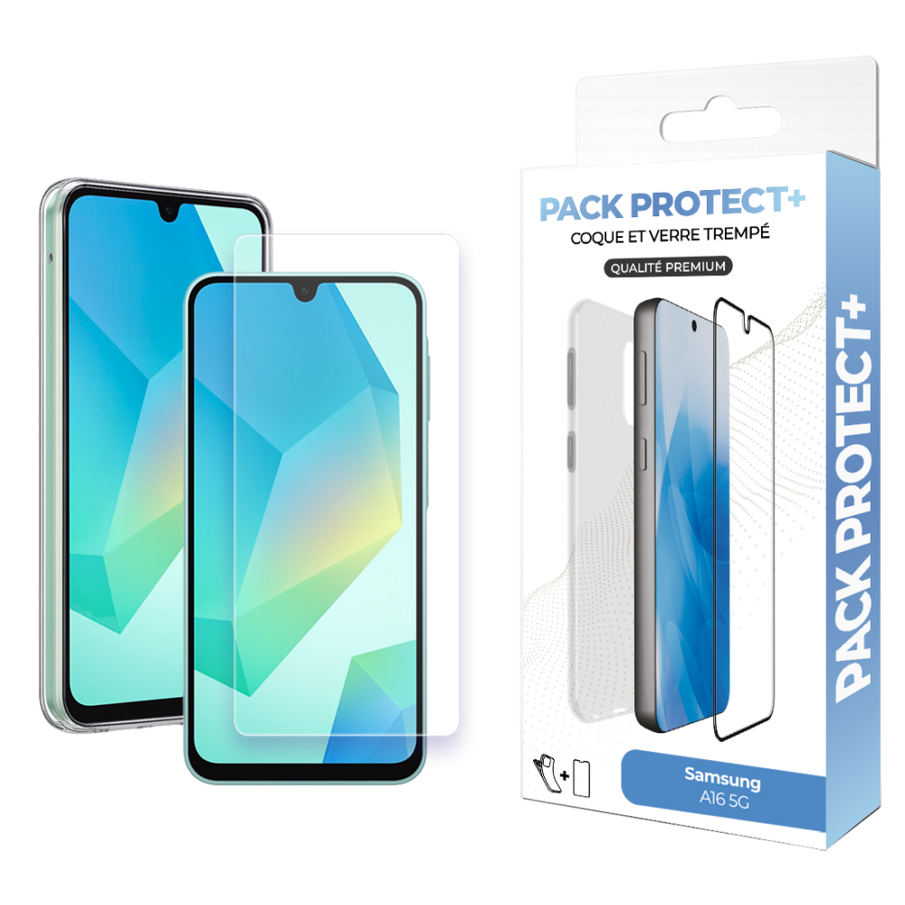 Pack de protection pour Samsung Galaxy A16 - Coque de protection + verre de protection