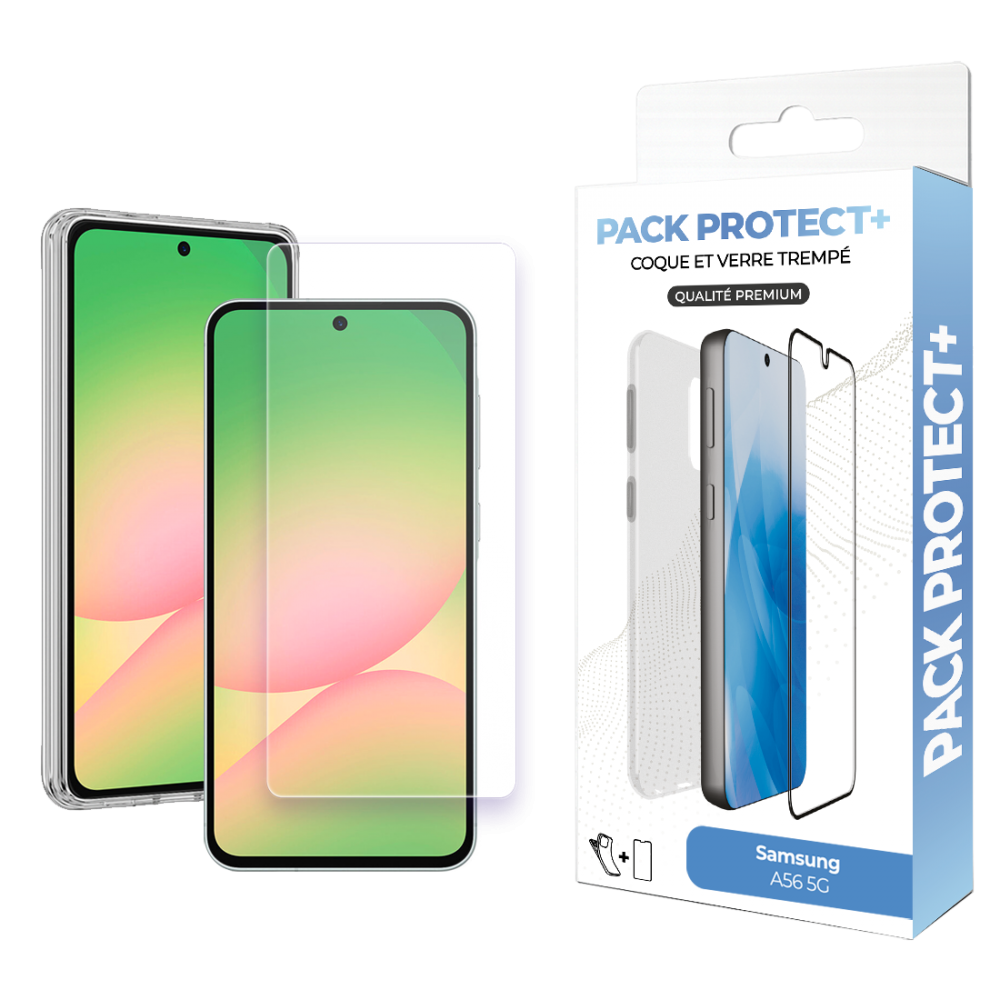 Pack de protection pour Samsung Galaxy A56 - Coque de protection + verre de protection
