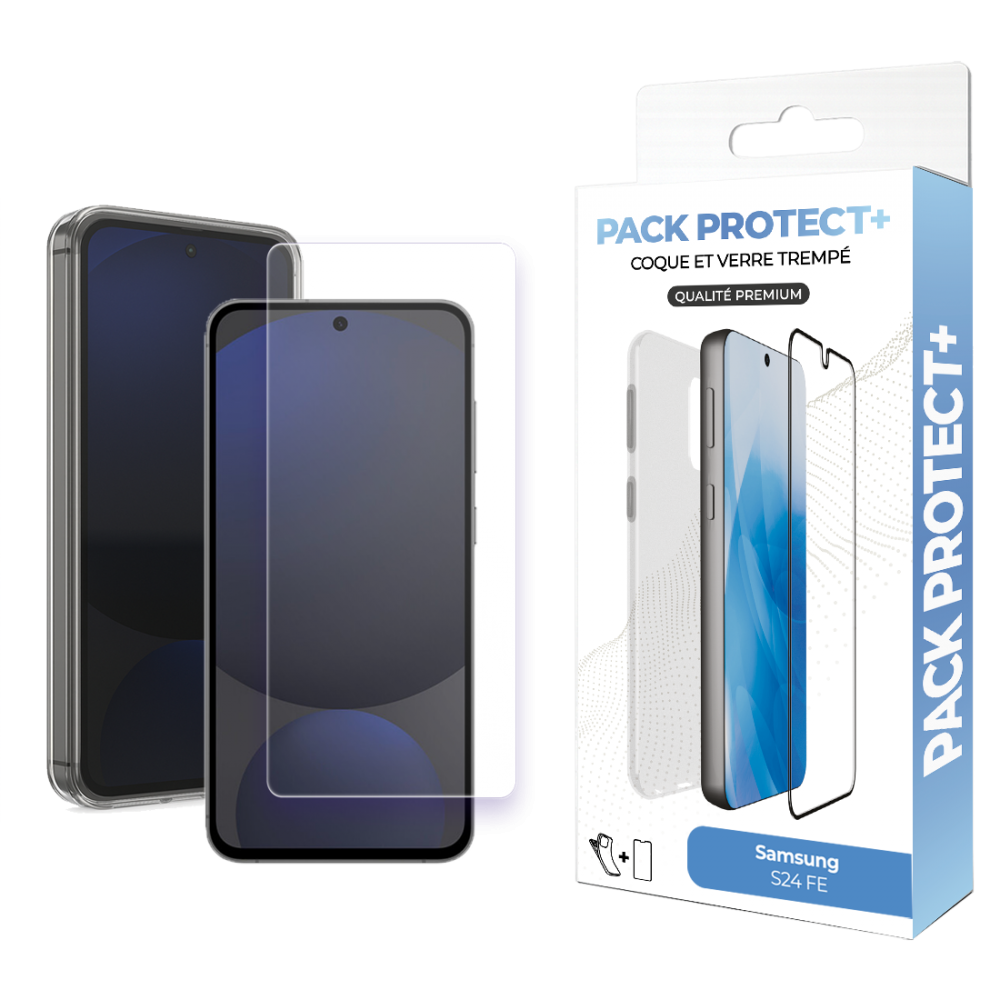 Pack de protection pour Samsung Galaxy S24FE- Coque de protection + verre de protection