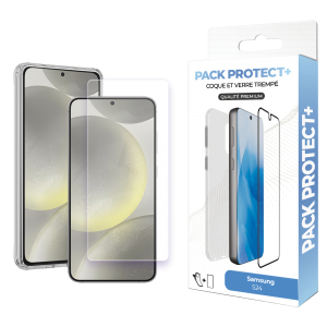 Pack de protection pour Samsung Galaxy S24- Coque de protection + verre de protection