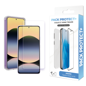 Pack de protection pour Xiaomi Redmi Note 14 5G - Coque de protection + verre de protection