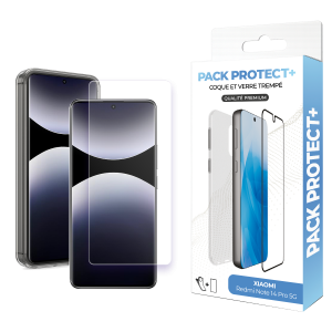Pack de protection pour Xiaomi Redmi Note 14 Pro 5G - Coque de protection + verre de protection