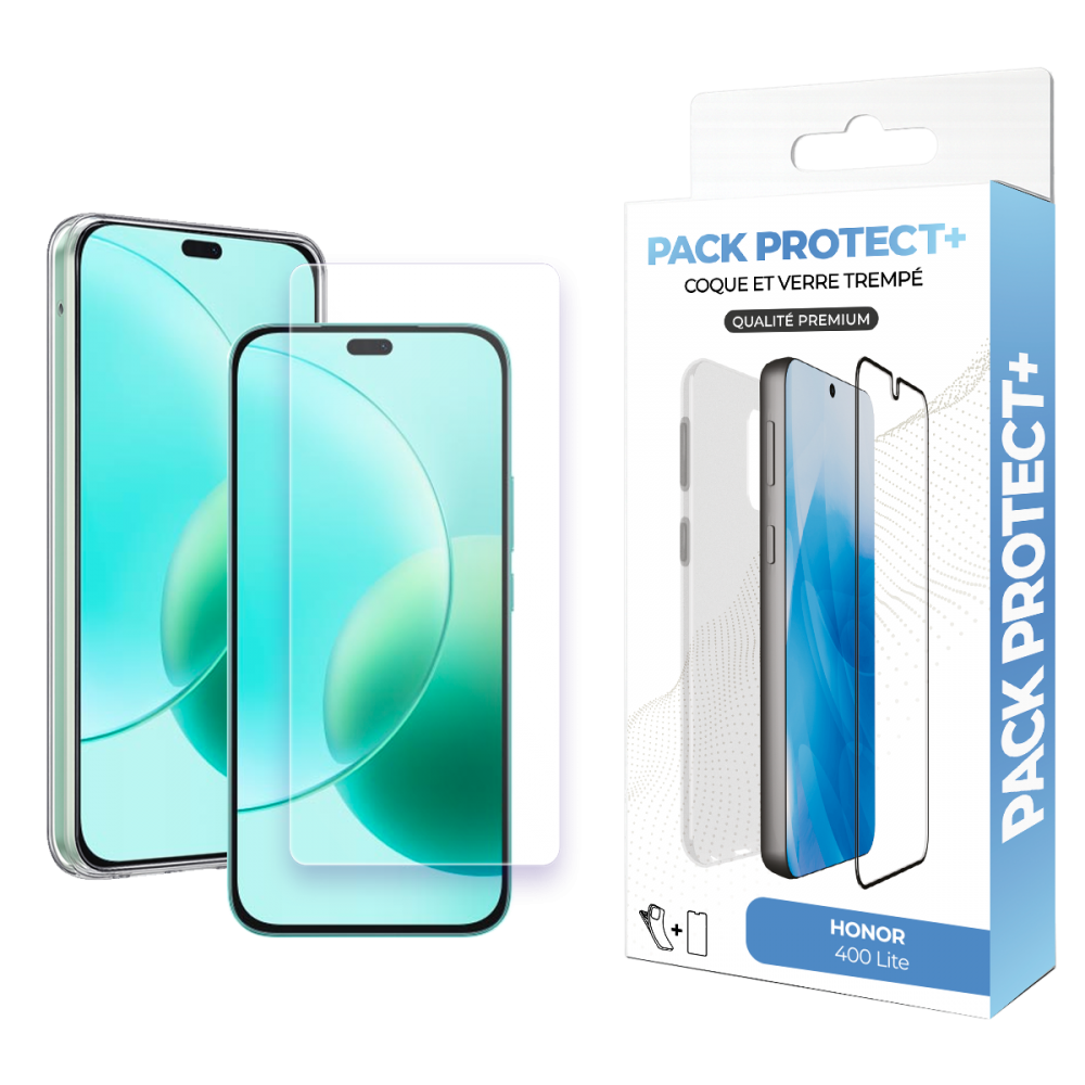 Pack de protection pour Honor 400 Lite - Coque de protection + verre de protection