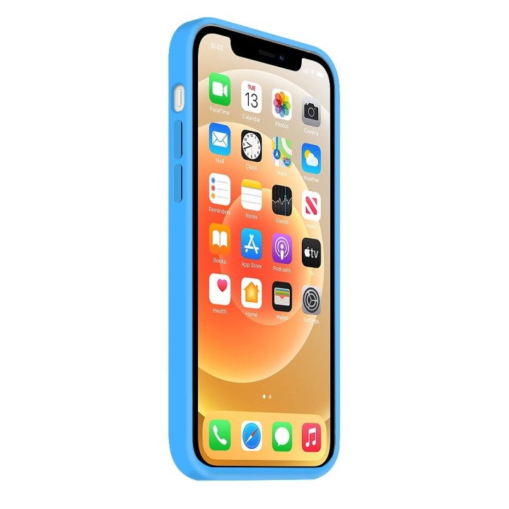 Coque Silicone Moxie BeFluo Fine et Légère pour iPhone - Bleu clair