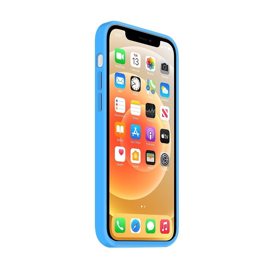 Coque Silicone Moxie BeFluo Fine et Légère pour iPhone - Bleu clair