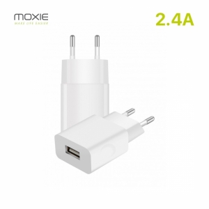 Pack chargeur secteur 2.4A + 1 câble lightning 1mètre - blanc