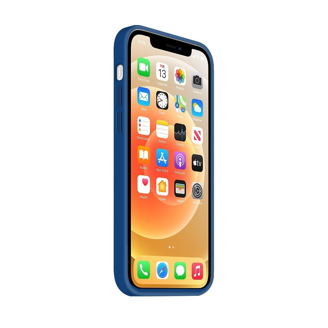 Coque Silicone Moxie BeFluo Fine et Légère pour iPhone, Intérieur Microfibre - Bleu marine