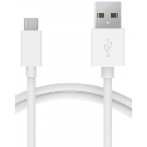 Pack chargeur secteur 2.4A + 1 câble Micro USB 1mètre - blanc