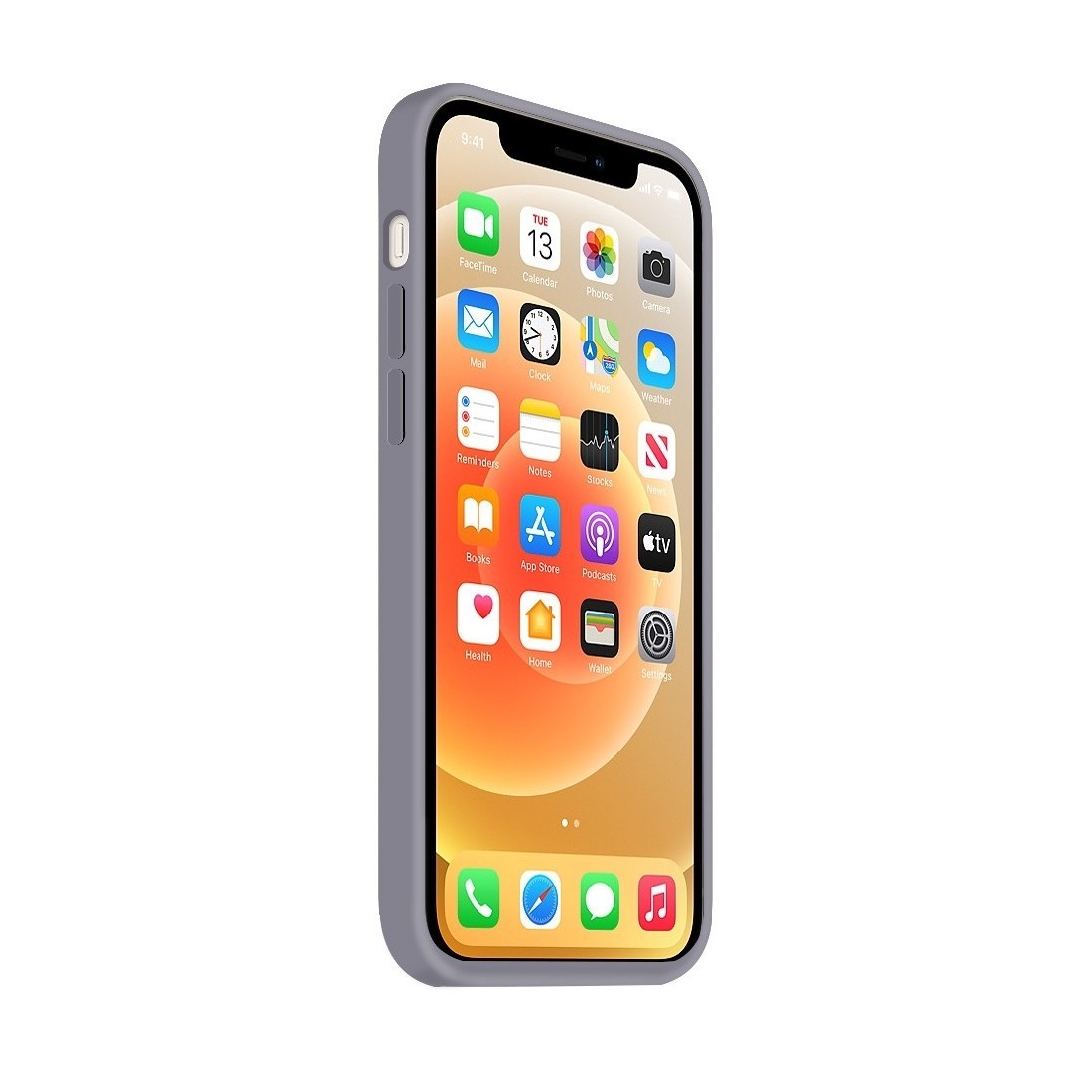 Coque Silicone Moxie BeFluo Fine et Légère pour iPhone, Intérieur Microfibre - Gris lavande
