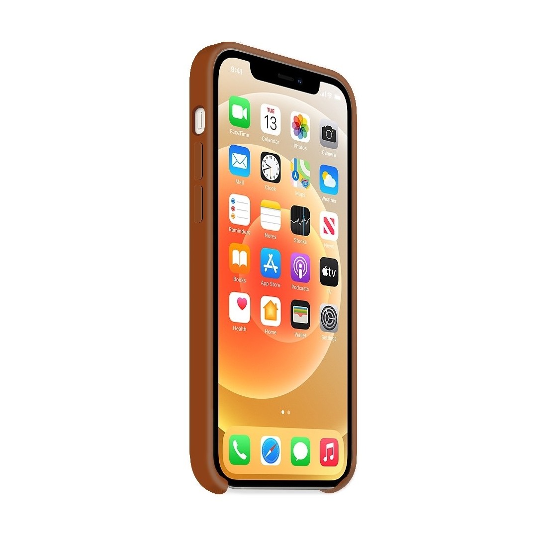 Coque Silicone Moxie BeFluo Fine et Légère pour iPhone, Intérieur Microfibre - Havane