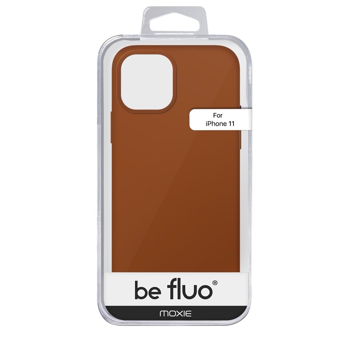 Coque Silicone Moxie BeFluo Fine et Légère pour iPhone, Intérieur Microfibre - Havane