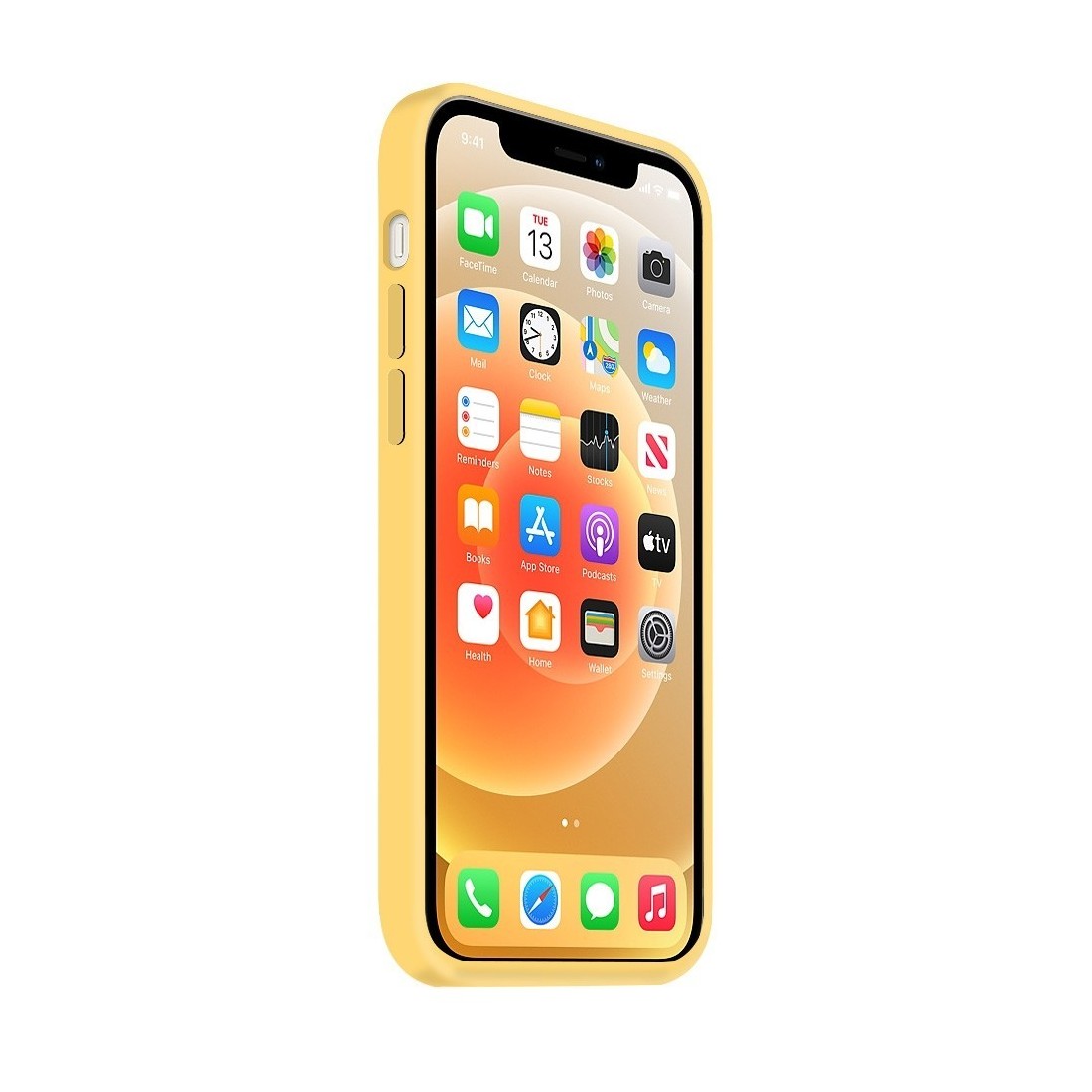 Coque Silicone Moxie BeFluo Fine et Légère pour iPhone, Intérieur Microfibre - jaune