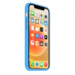 Coque Silicone Moxie BeFluo Fine et Légère pour iPhone, Intérieur Microfibre - Bleu clair