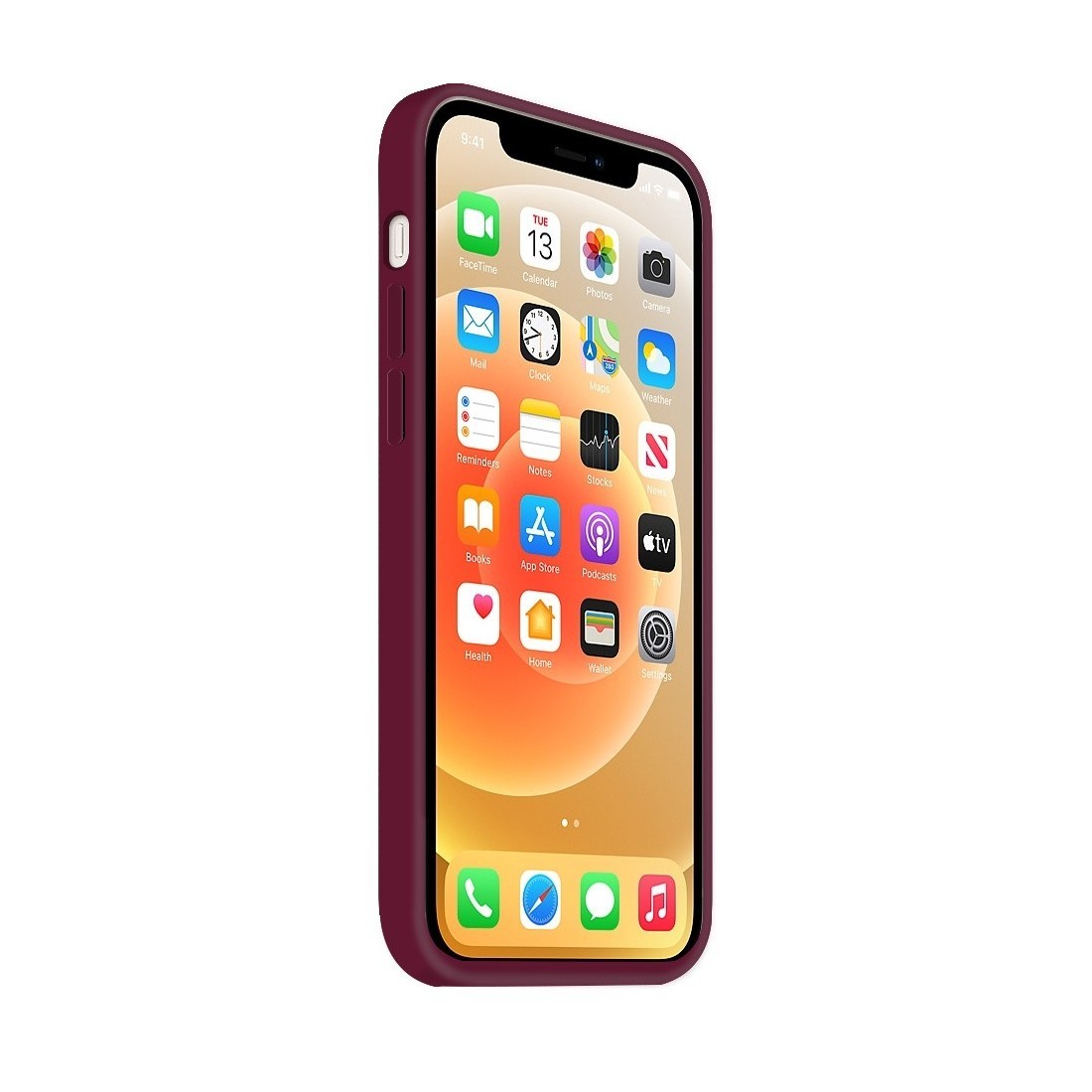 Coque Silicone Moxie BeFluo Fine et Légère pour iPhone, Intérieur Microfibre - Lie de vin